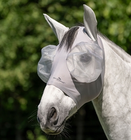 Horseware Defence Flymask - Silver/Silver